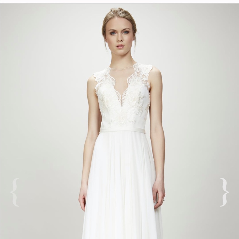 Theia Couture Ivory "Alicia" wedding dress A-line gown